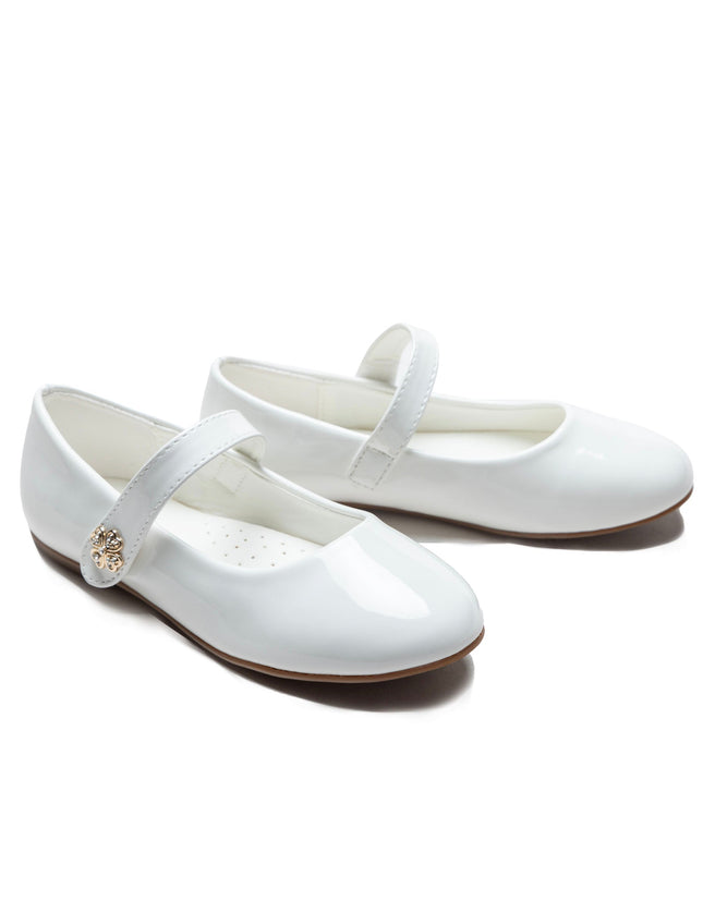 Kidsatelier-Tulleen-TSM42009-White-maleia-clover-charm-flats