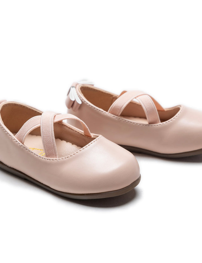 kidsatelier-Tulleen-Powder Pink-Charmed-Cross-Banded-Ribbon-Flats-TSM42018-Pink-2