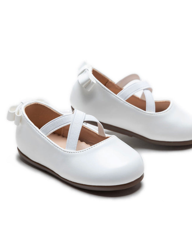 kidsatelier-Tulleen-White Cross Banded Ribbon Flats-TSM42018-White-1