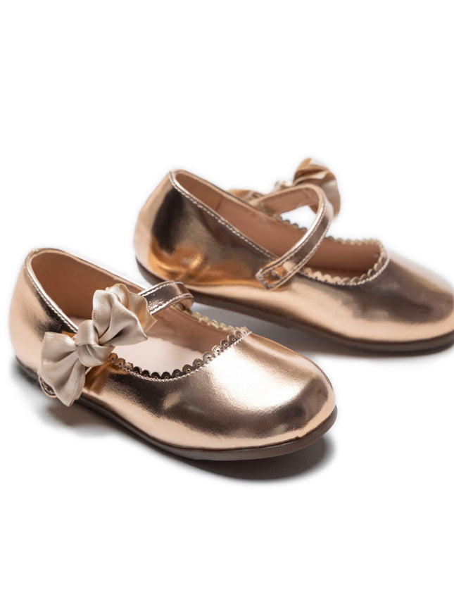 kidsatelier-Tulleen-Champagne-Satin-Elodie-Bow-Flats-TSM42019-Champagne-1