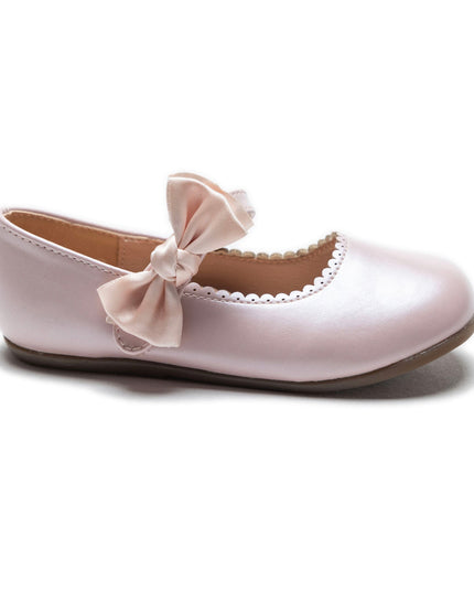 kidsatelier-Tulleen-Pink-Satin-Elodie-Bow-Flats-TSM42019-Pink-2