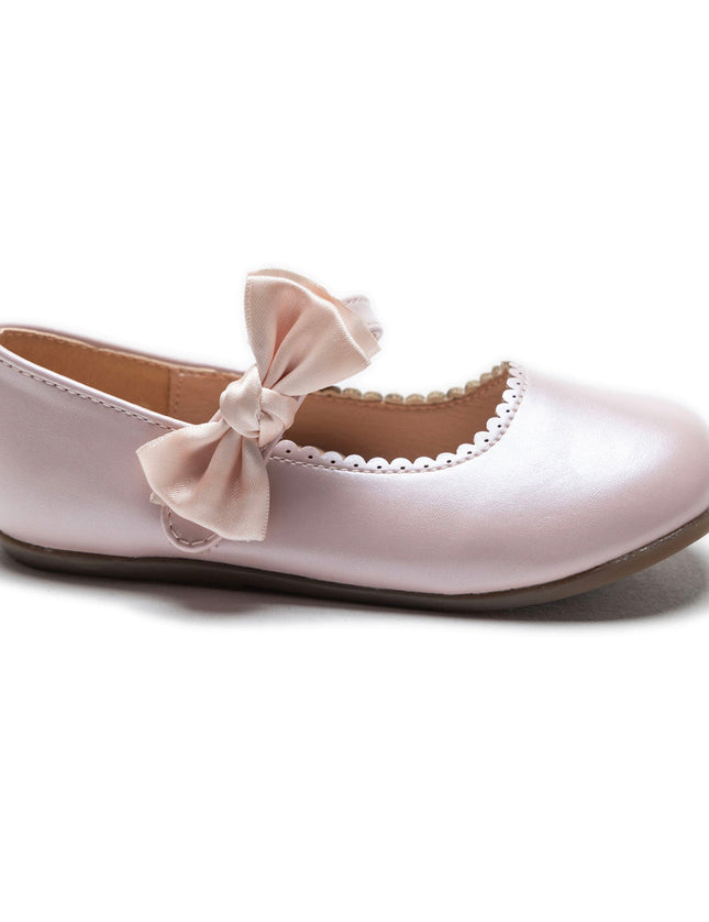 kidsatelier-Tulleen-Pink-Satin-Elodie-Bow-Flats-TSM42019-Pink-2
