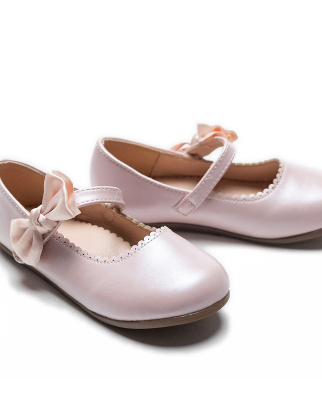 kidsatelier-Tulleen-Pink-Satin-Elodie-Bow-Flats-TSM42019-Pink-3