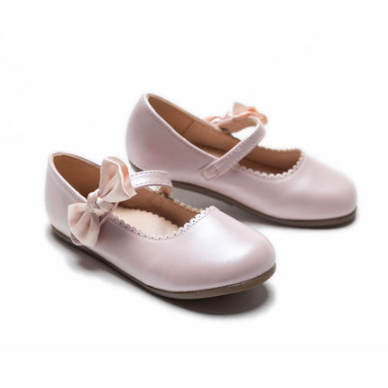kidsatelier-Tulleen-Pink-Satin-Elodie-Bow-Flats-TSM42019-Pink-1