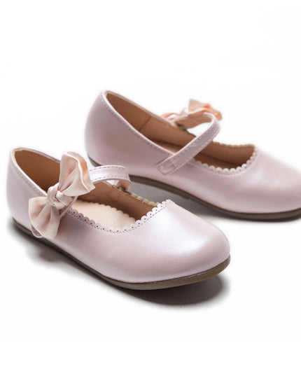 kidsatelier-Tulleen-Pink-Satin-Elodie-Bow-Flats-TSM42019-Pink-1
