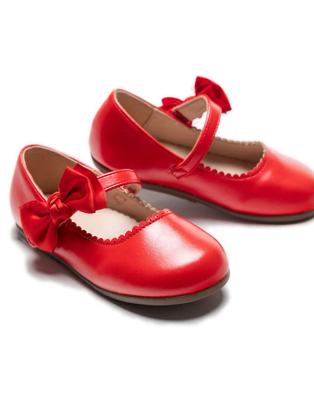 kidsatelier-Tulleen-Red-Satin-Elodie-Bow-Flats-TSM42019-Red-1