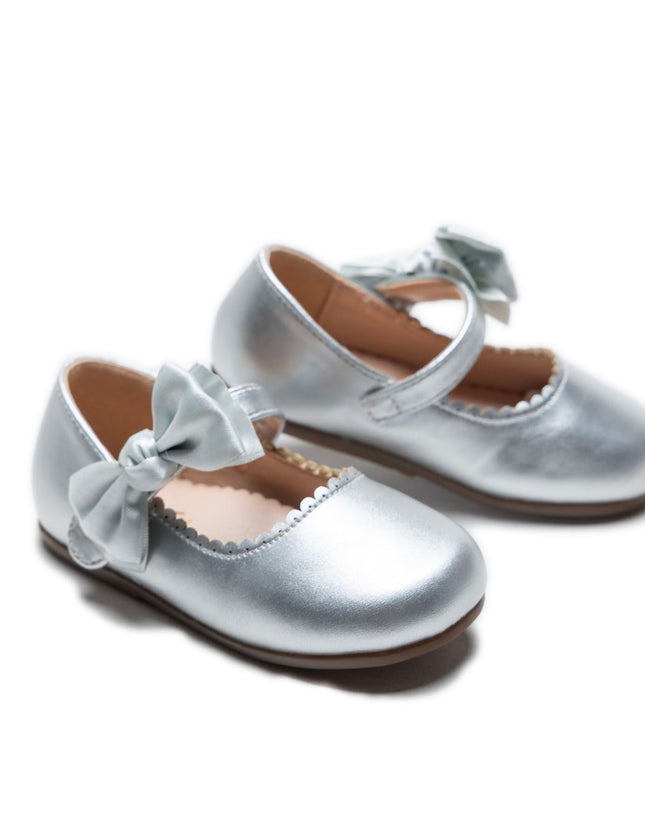 kidsatelier-Tulleen-Silver-Satin-Elodie-Bow-Flats-TSM42019-Silver-1