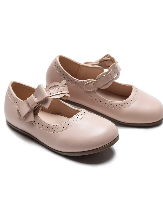 kidsatelier-Tulleen-Pink Ribbon Banded Flats-TSM42020-Pink-1 