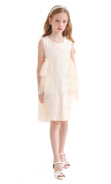 Champagne Sonata Ruffle Dress