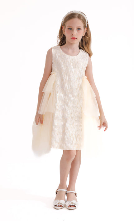 Champagne Sonata Ruffle Dress