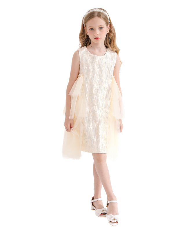 Champagne Sonata Ruffle Dress