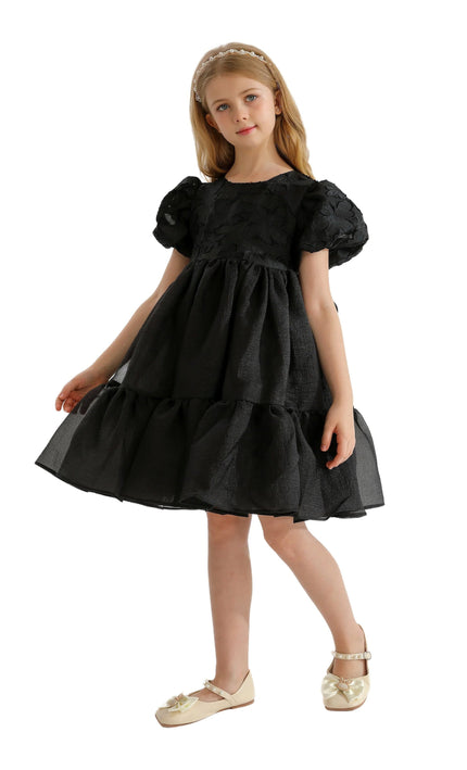 Black Winona Floral Teacup Dress