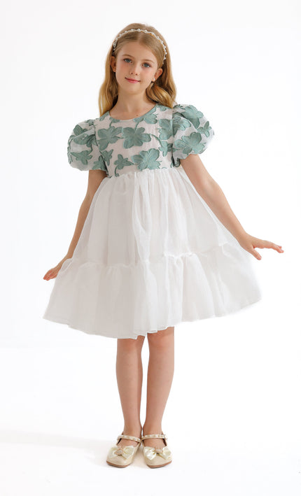 Green Winona Floral Teacup Dress