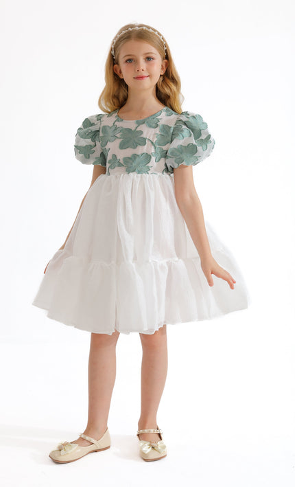 Green Winona Floral Teacup Dress