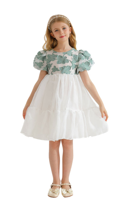 Green Winona Floral Teacup Dress