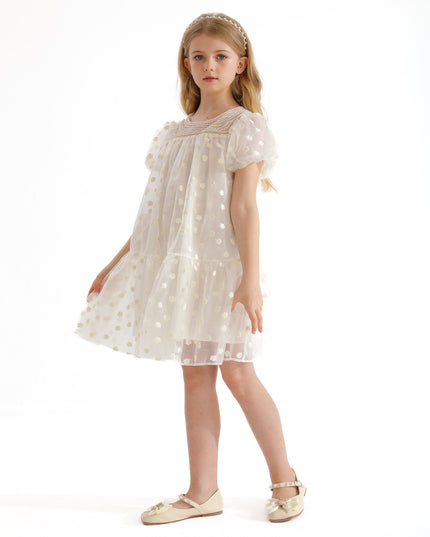 White Perivale Floral Overlay Dress