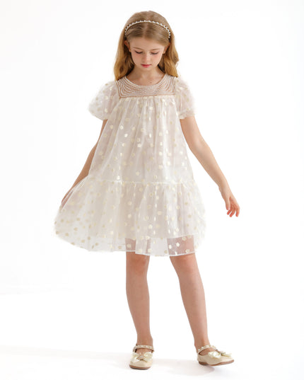 White Perivale Floral Overlay Dress