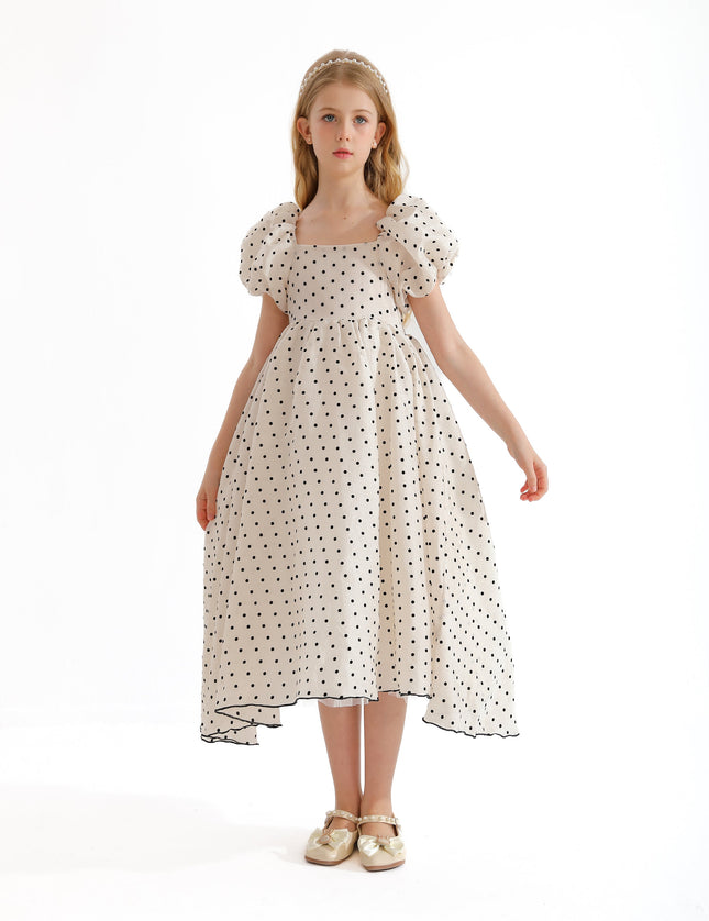 Cream Osuna Polka Dot Teacup Dress
