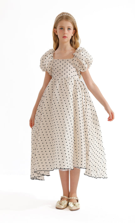 Cream Osuna Polka Dot Teacup Dress