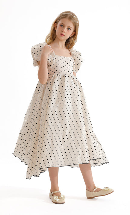 Cream Osuna Polka Dot Teacup Dress