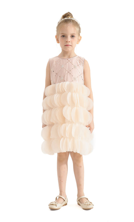 Pink Dionne Tiered Tulle Dress