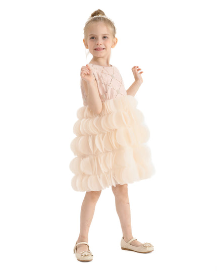 Pink Dionne Tiered Tulle Dress