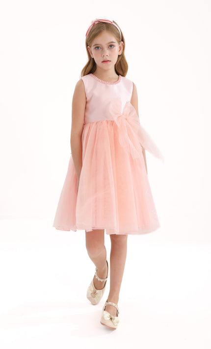Blush Felice Tulle Bow Dress