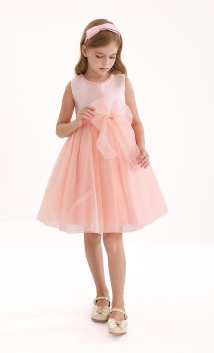 Blush Felice Tulle Bow Dress