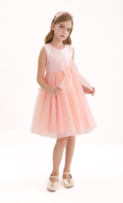 Blush Felice Tulle Bow Dress