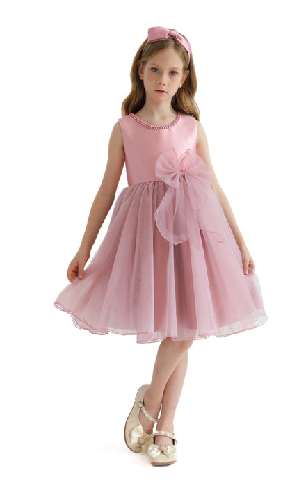 Pink Felice Tulle Bow Dress