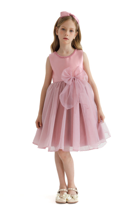 Pink Felice Tulle Bow Dress