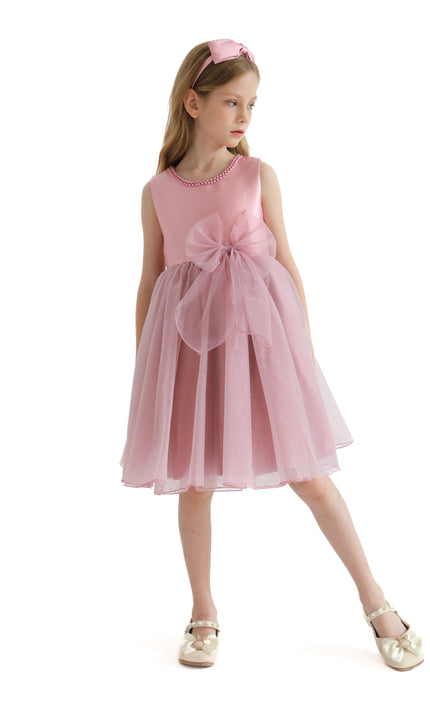 Pink Felice Tulle Bow Dress