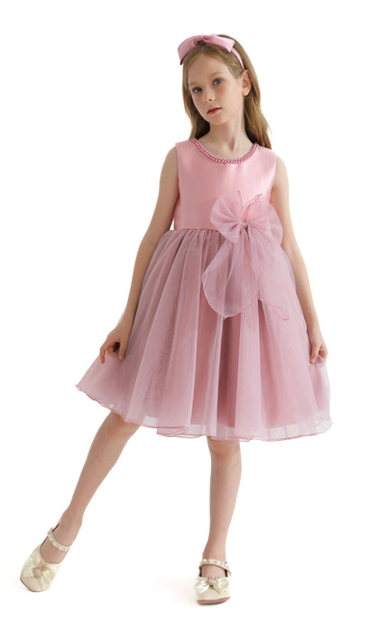 Pink Felice Tulle Bow Dress