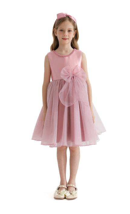 Pink Felice Tulle Bow Dress