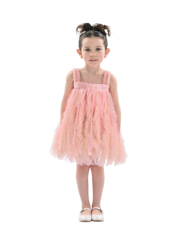 kidsatelier-tulleen-Pink-Sleeveless-Ruffle-Layered-Dress