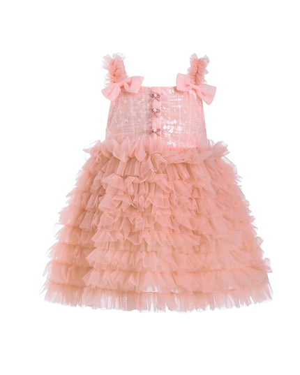 kidsatelier-tulleen-BT5258-Pink-bow-tiered-tulle-dress