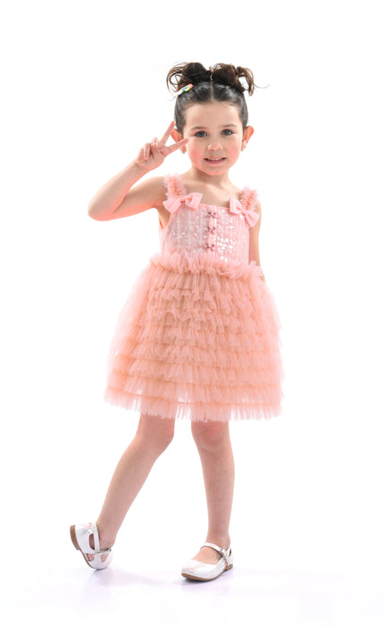 kidsatelier-tulleen-BT5258-Pink-bow-tiered-tulle-dress