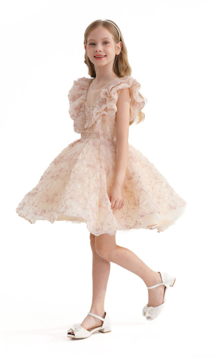 kids atelier tulleen Pink Floral Honeydale Dress
