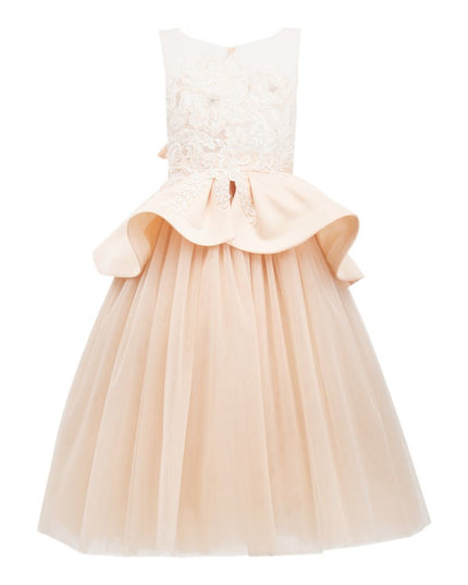 kids atelier tulleen Pink Eugenia Peplum Dress