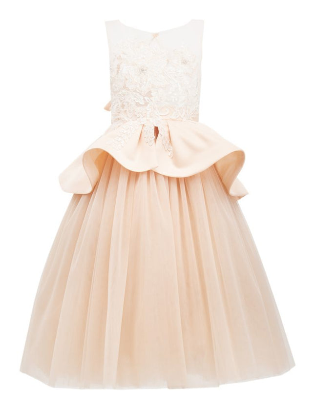 kids atelier tulleen Pink Eugenia Peplum Dress