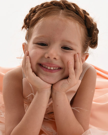 kids atelier tulleen Pink Eugenia Peplum Dress