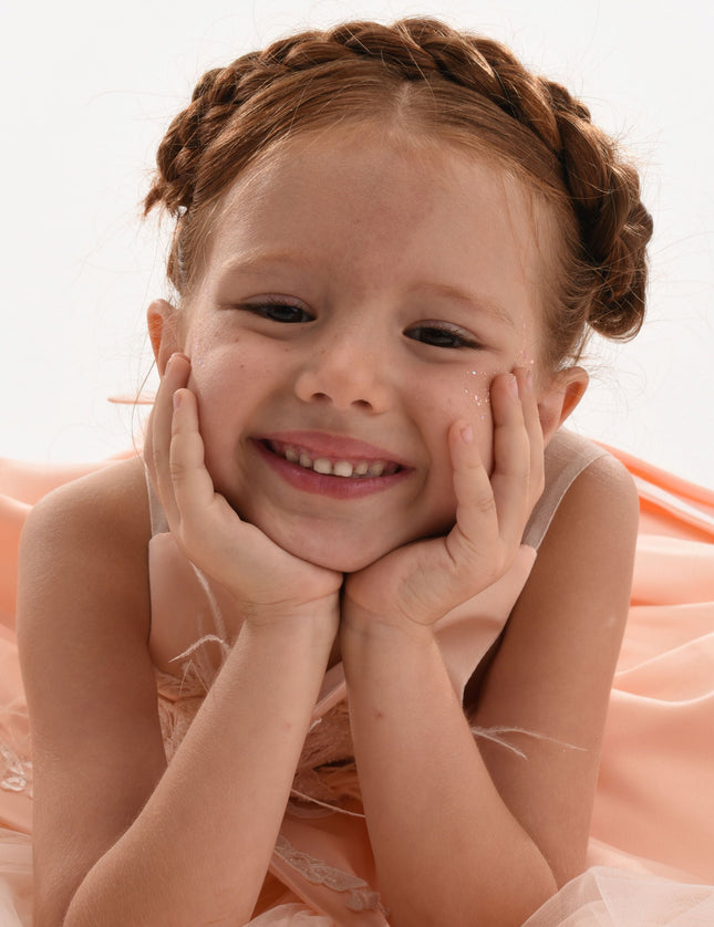 kids atelier tulleen Pink Eugenia Peplum Dress