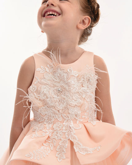 kids atelier tulleen Pink Eugenia Peplum Dress