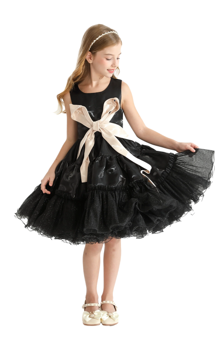 kidsatelier-tulleen-Black-Sleeveless-Bow-Madrona-Dress
