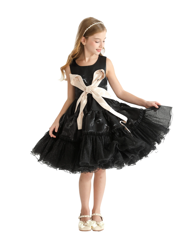 kidsatelier-tulleen-Black-Sleeveless-Bow-Madrona-Dress