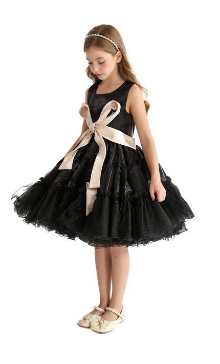 kidsatelier-tulleen-Black-Sleeveless-Bow-Madrona-Dress