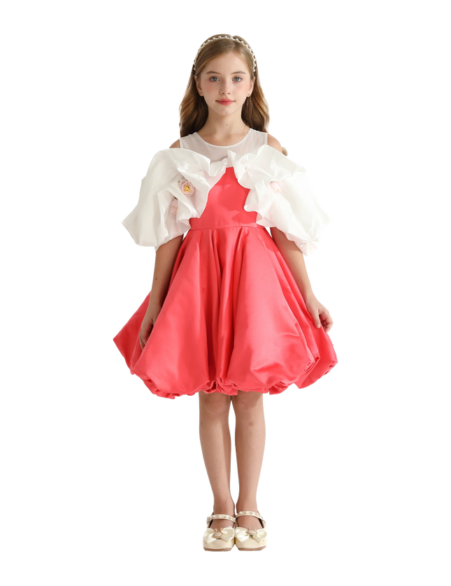 kidsatelier-tulleen-Red-Silhouette-White-Sleeve-Isadora-Dress