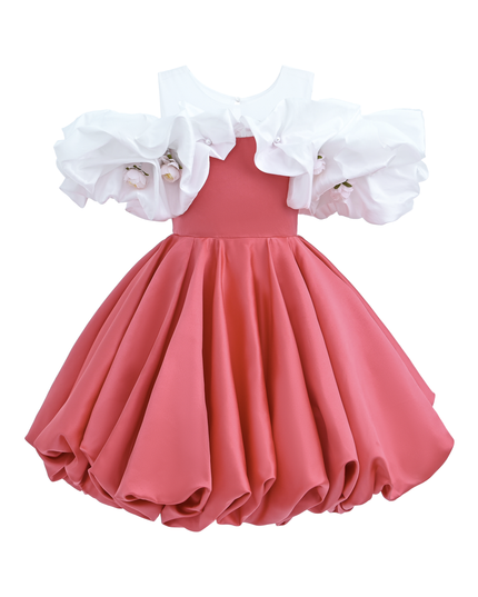 kidsatelier-tulleen-Red-Silhouette-White-Sleeve-Isadora-Dress