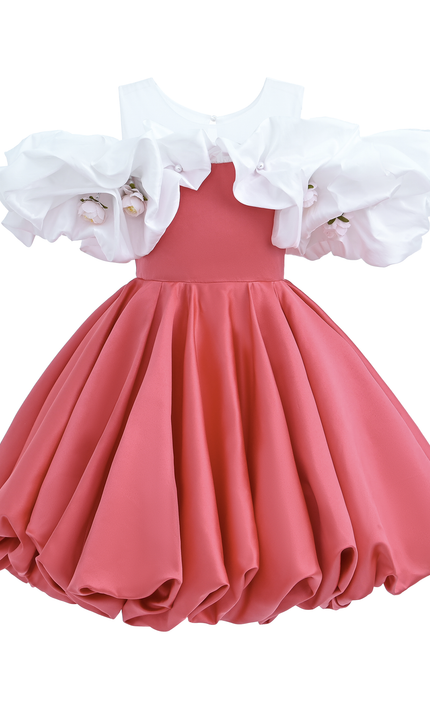 kidsatelier-tulleen-Red-Silhouette-White-Sleeve-Isadora-Dress