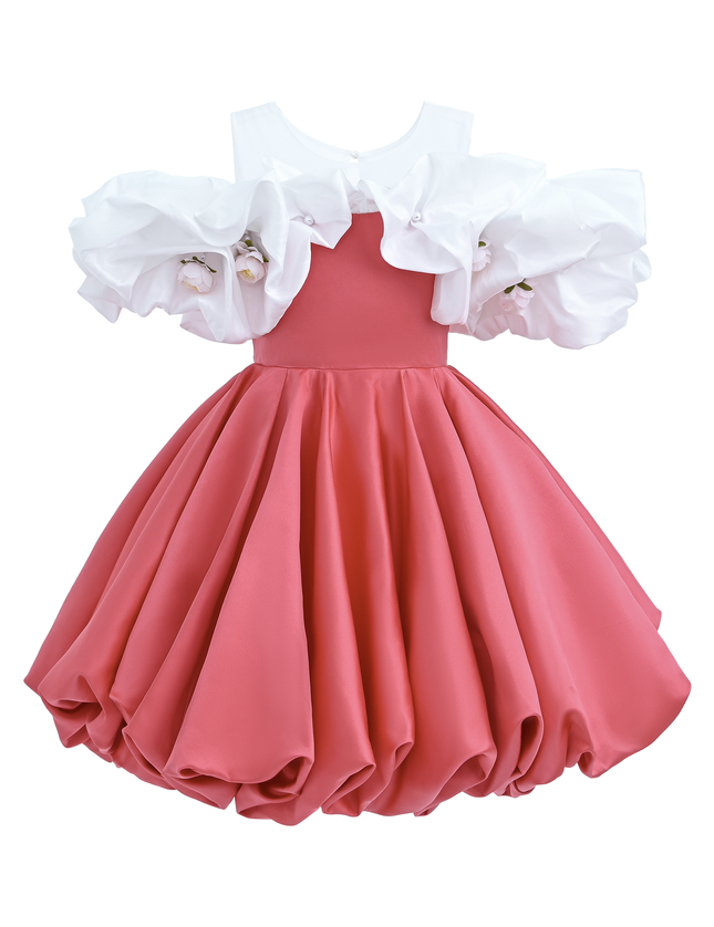 kidsatelier-tulleen-Red-Silhouette-White-Sleeve-Isadora-Dress